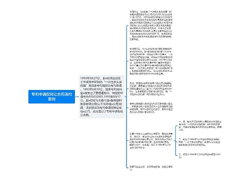 专利申请权转让合同违约案例