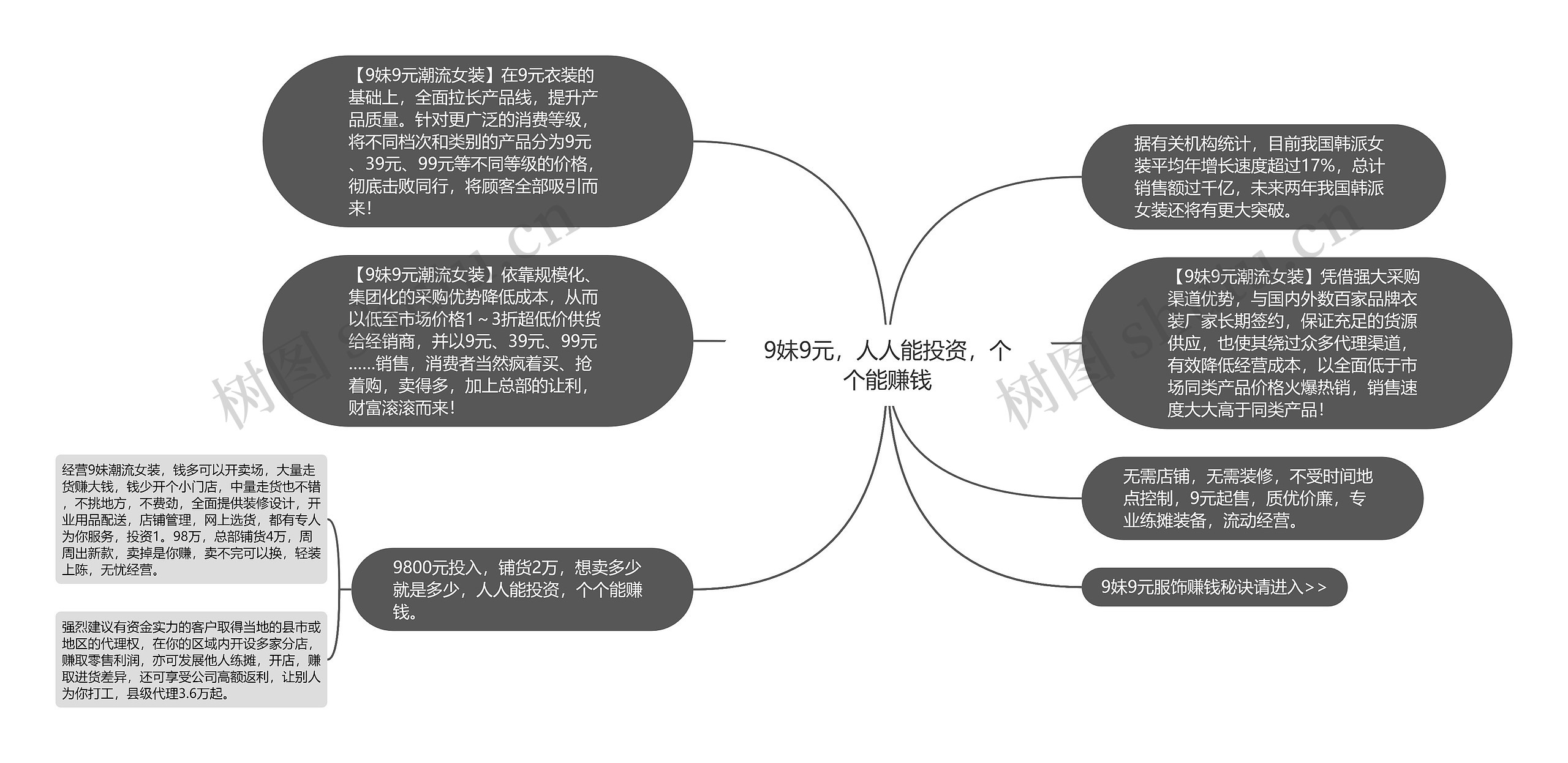 9妹9元，人人能投资，个个能赚钱思维导图