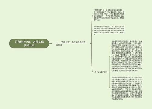 只有程序公正，才能实现实体公正