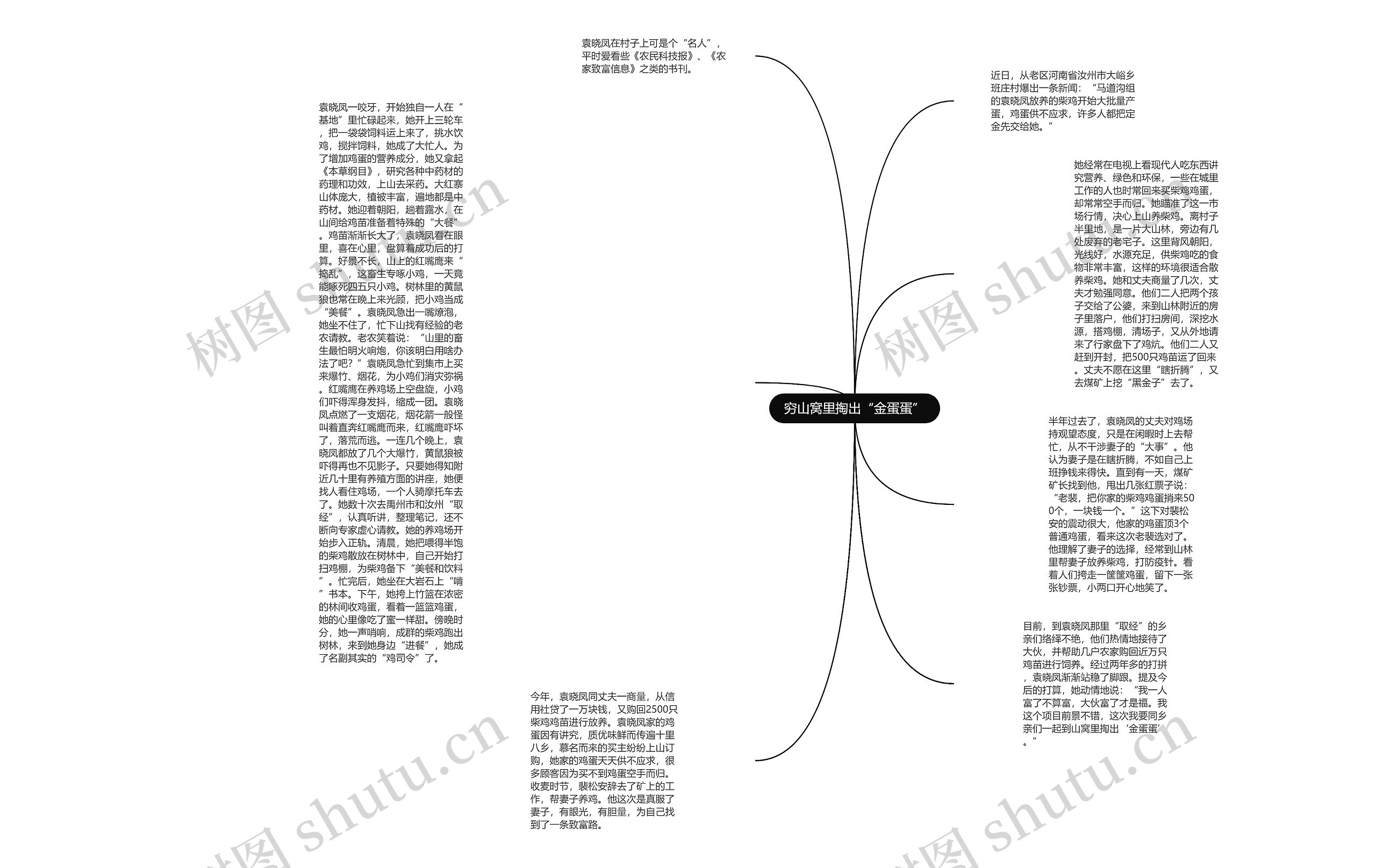 穷山窝里掏出“金蛋蛋”思维导图