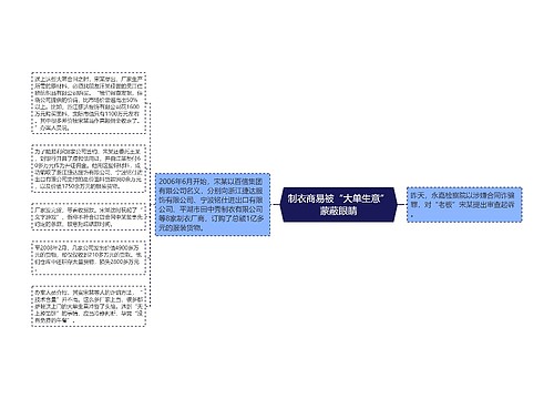 制衣商易被“大单生意”蒙蔽眼睛