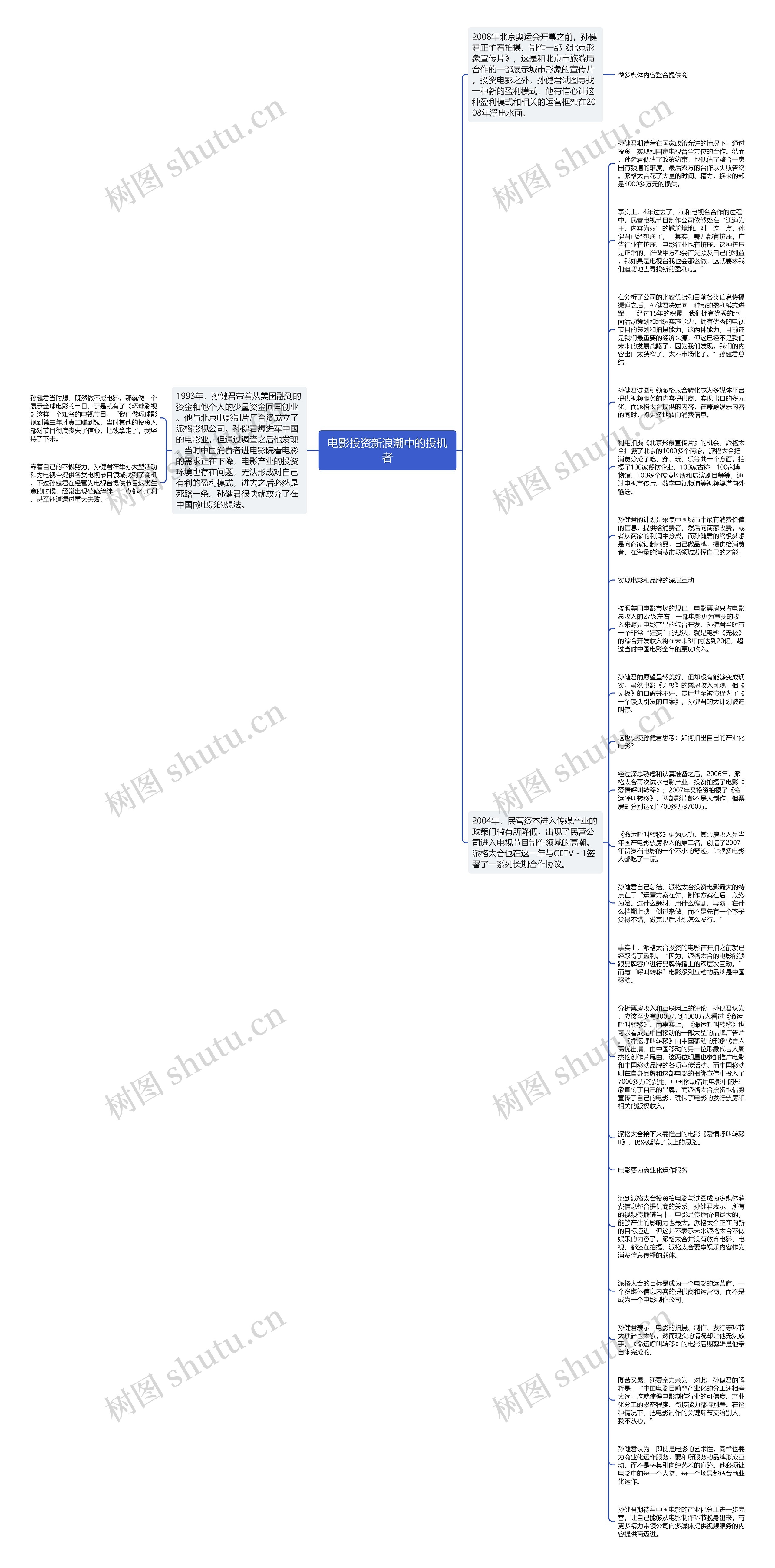 电影投资新浪潮中的投机者思维导图