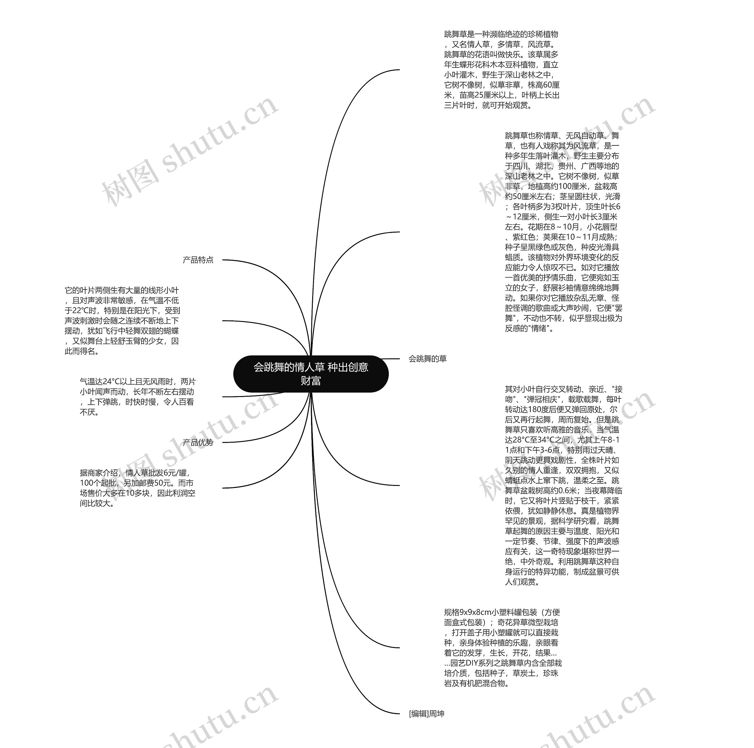 会跳舞的情人草 种出创意财富思维导图