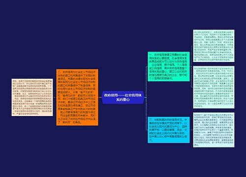 政府信用——社会信用体系的重心