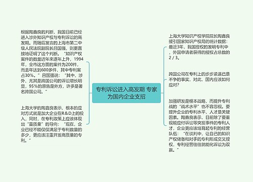 专利诉讼进入高发期 专家为国内企业支招