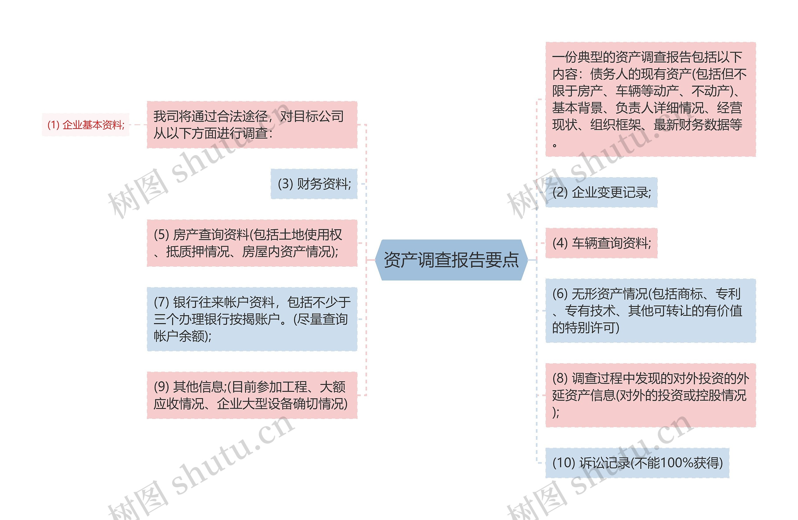 资产调查报告要点