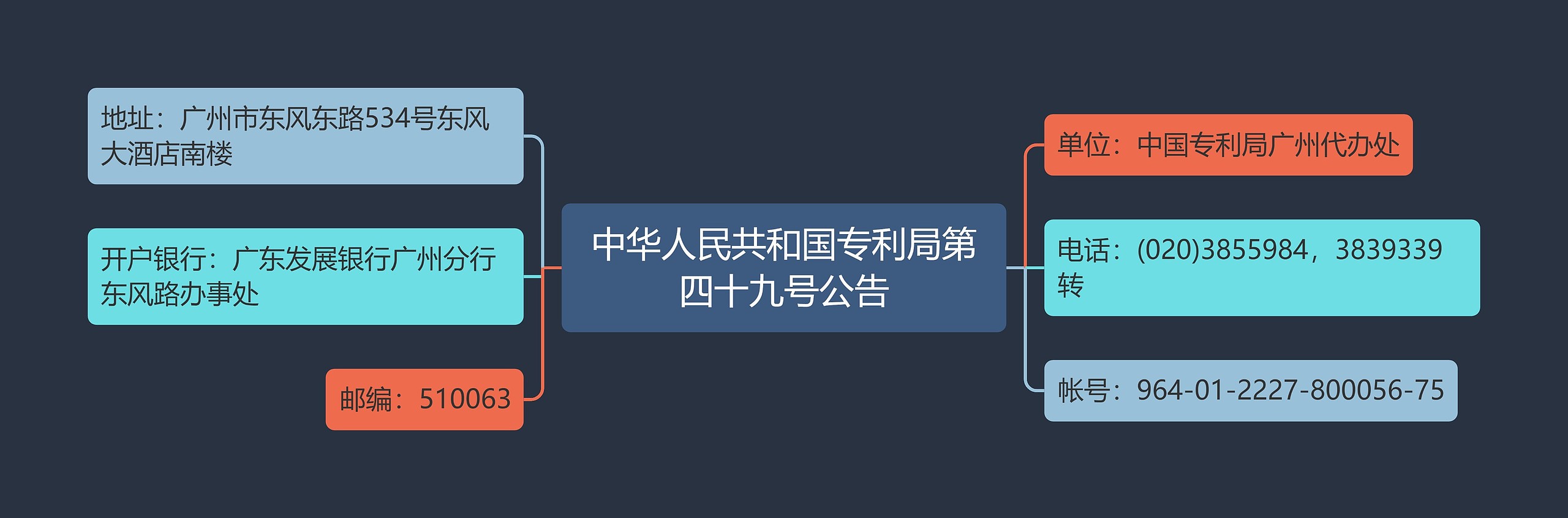 中华人民共和国专利局第四十九号公告思维导图