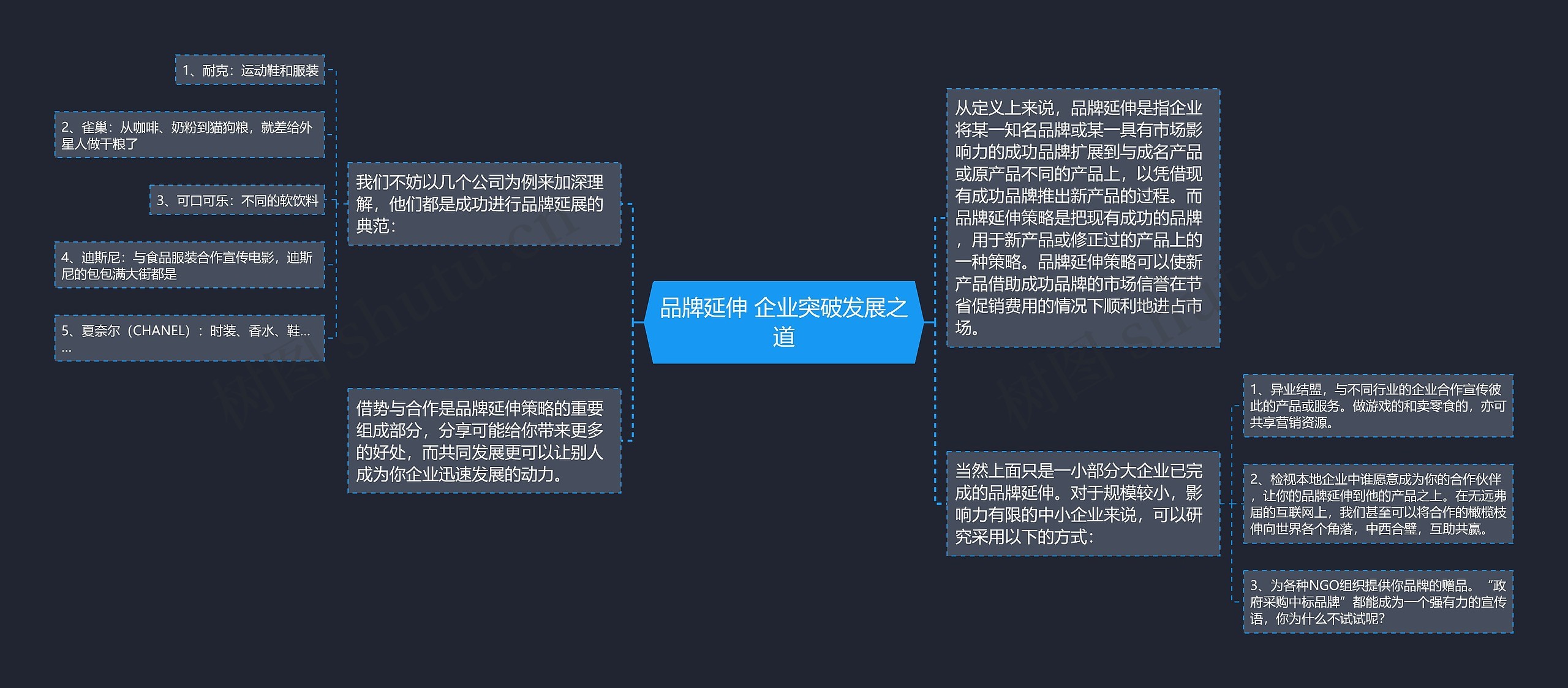 品牌延伸 企业突破发展之道思维导图