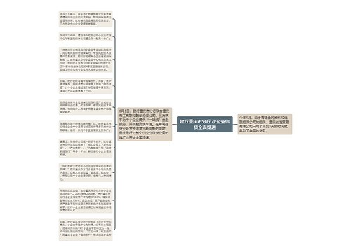 建行重庆市分行 小企业信贷全面提速