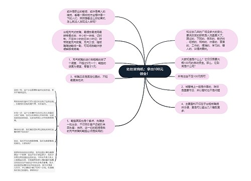 处处皆商机：拿出100元创业！