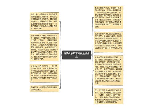 谷歌代表不了外商投资企业