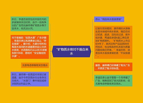 “矿物质水绝对不是自来水