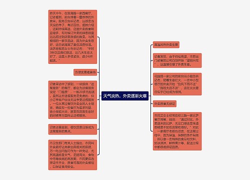 天气炎热，外卖逐渐火爆