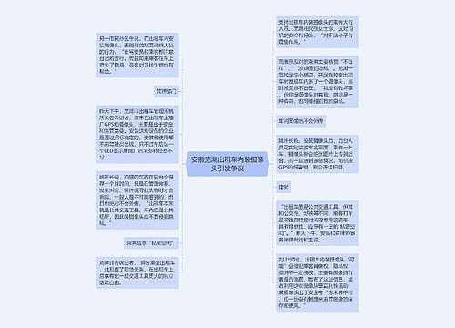 安徽芜湖出租车内装摄像头引发争议