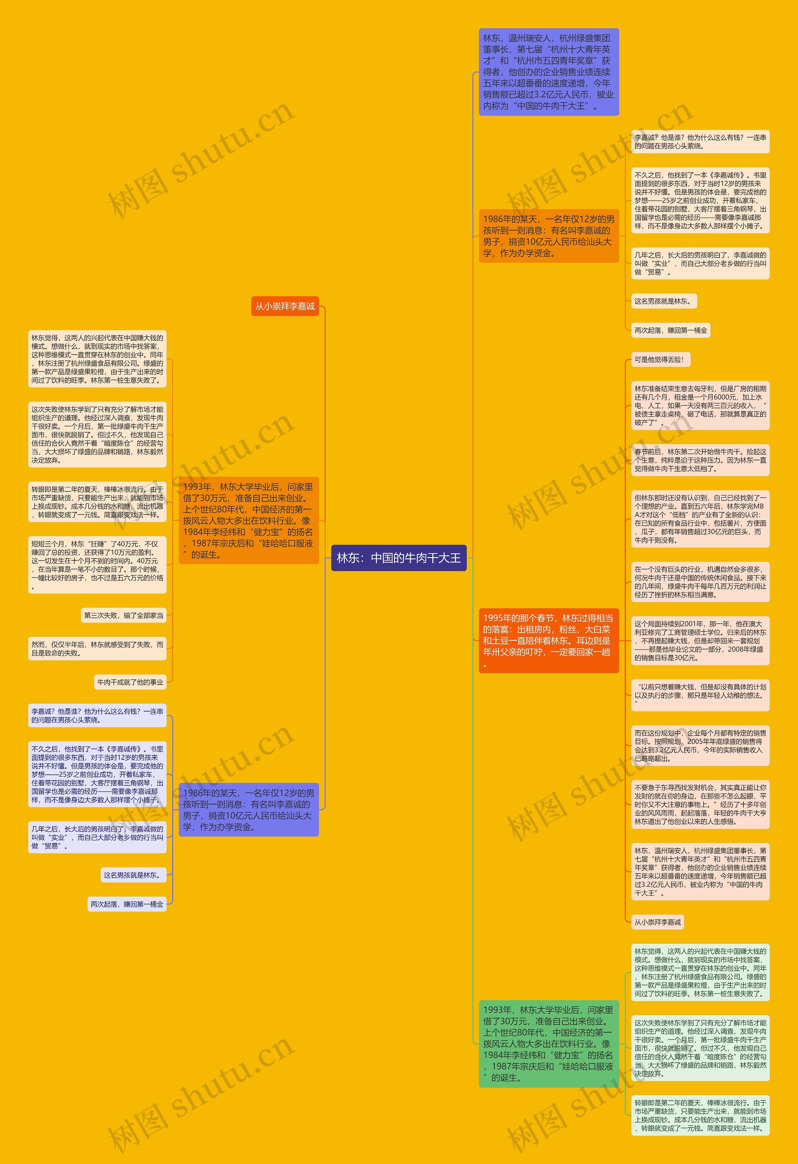 林东：中国的牛肉干大王思维导图