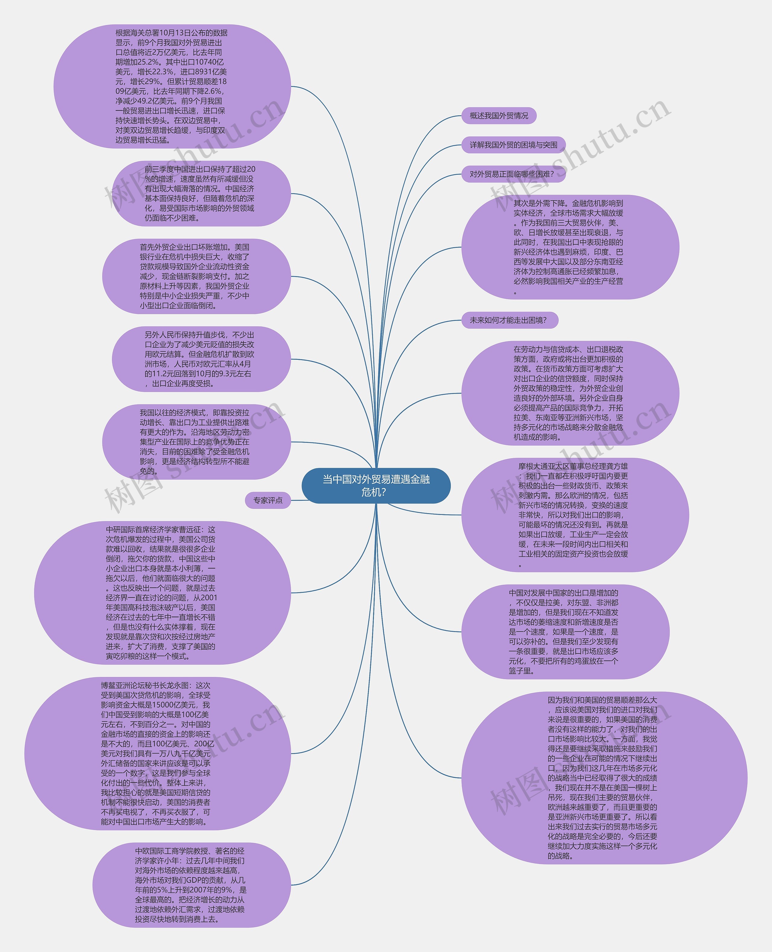 当中国对外贸易遭遇金融危机？思维导图