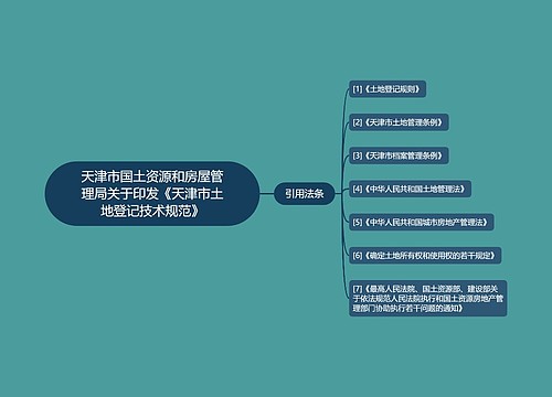 天津市国土资源和房屋管理局关于印发《天津市土地登记技术规范》