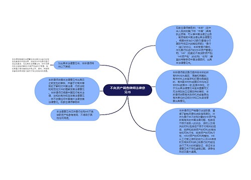 不良资产调查律师法律意见书