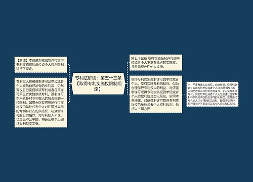 专利法解读：第五十三条【取得专利实施权限制规定】