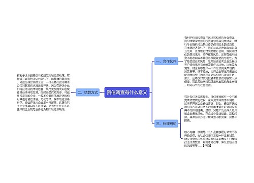 资信调查有什么意义