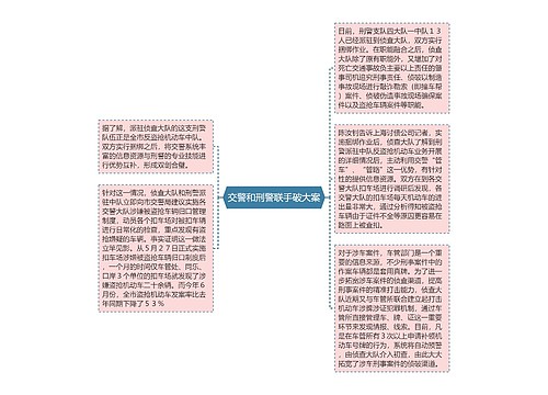 交警和刑警联手破大案