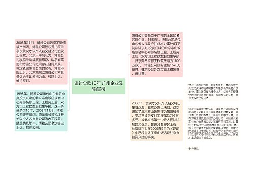 追讨欠款13年 广州企业又输官司