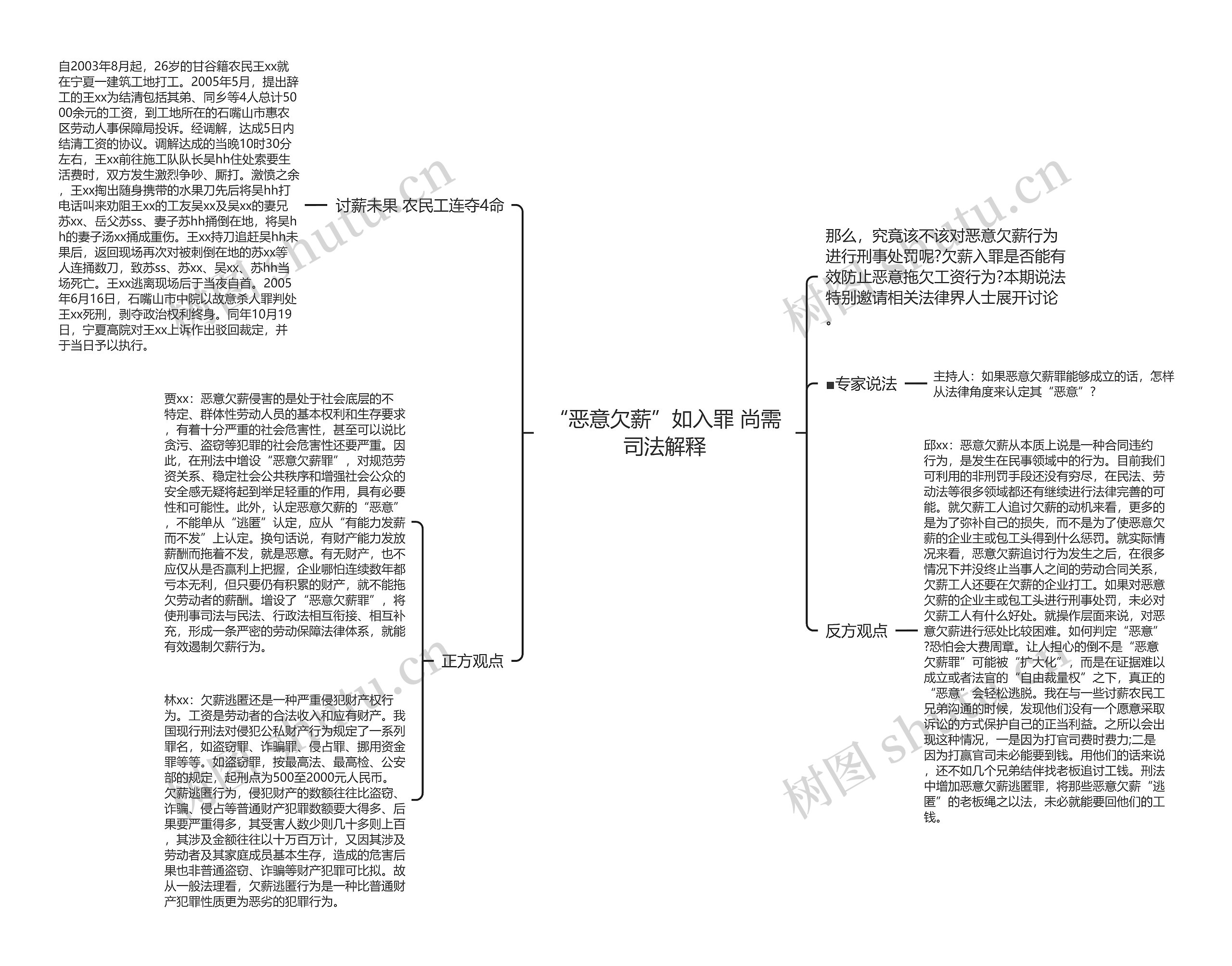 “恶意欠薪”如入罪 尚需司法解释思维导图