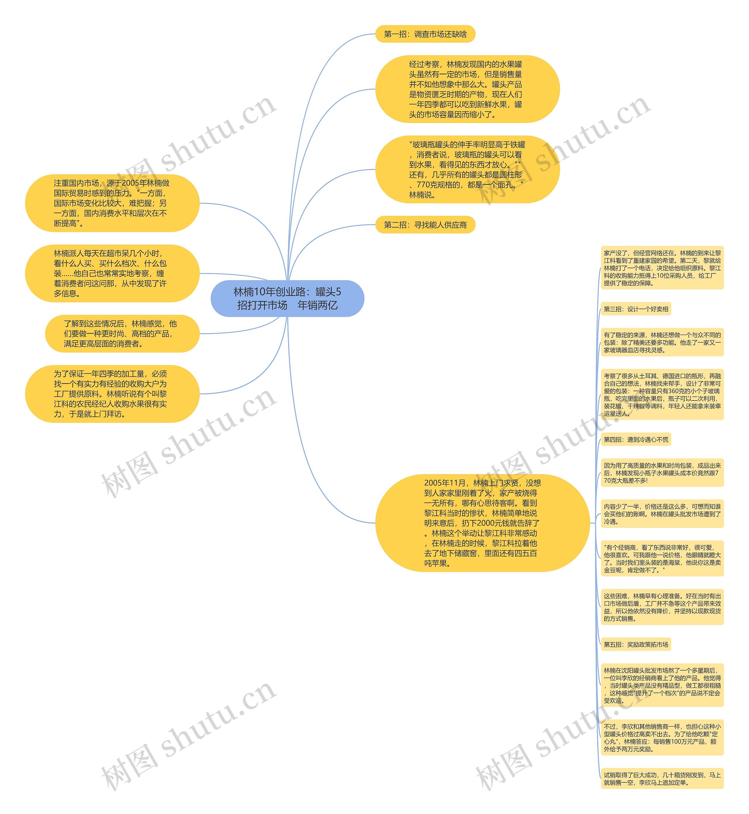 林楠10年创业路：罐头5招打开市场　年销两亿思维导图