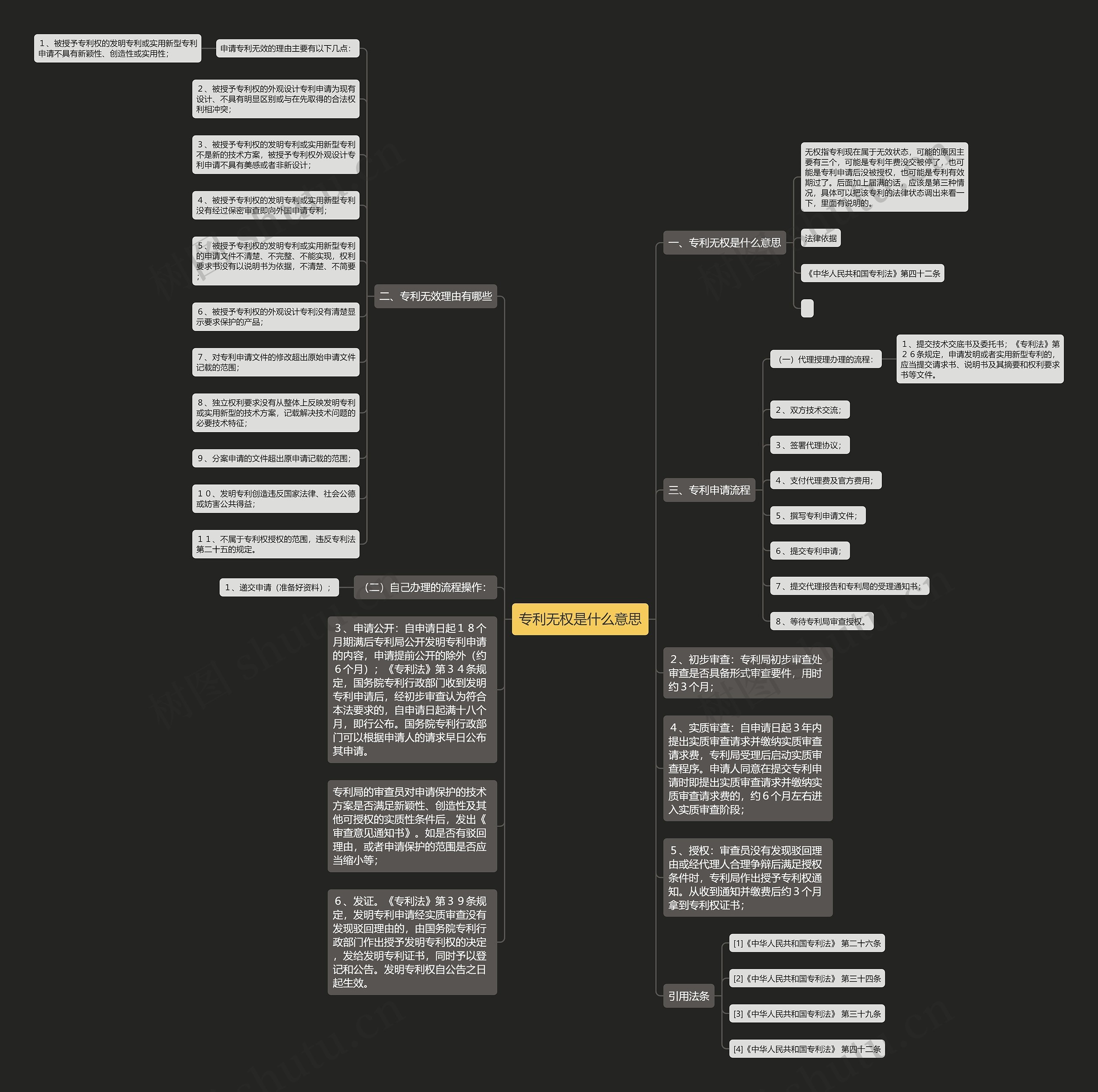 专利无权是什么意思思维导图