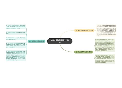 单位支票取现需带什么资料