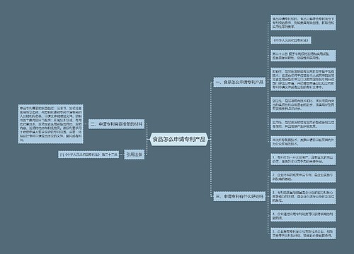 食品怎么申请专利产品