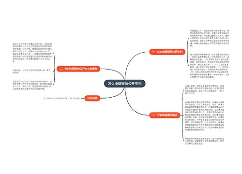 怎么申请提前公开专利