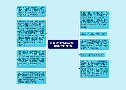 走出信用卡使用三误区：取现炒股信用变黑