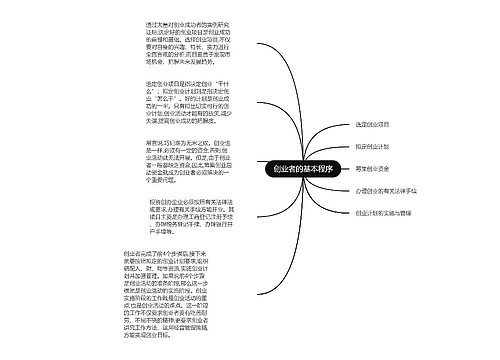 创业者的基本程序