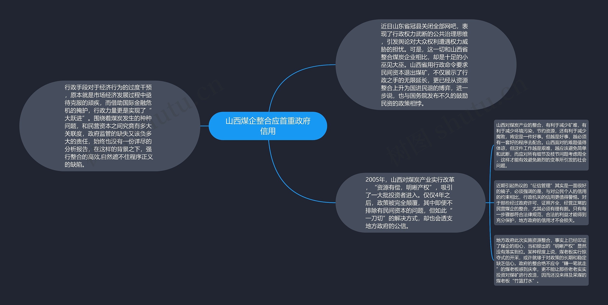 山西煤企整合应首重政府信用