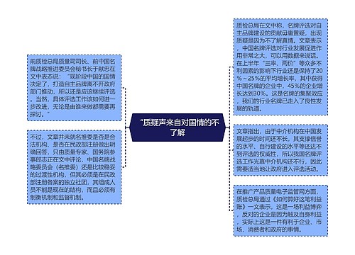 “质疑声来自对国情的不了解