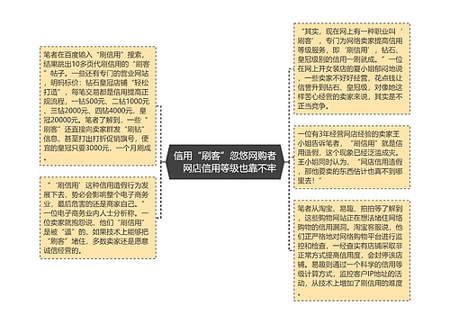 信用“刷客”忽悠网购者　网店信用等级也靠不牢