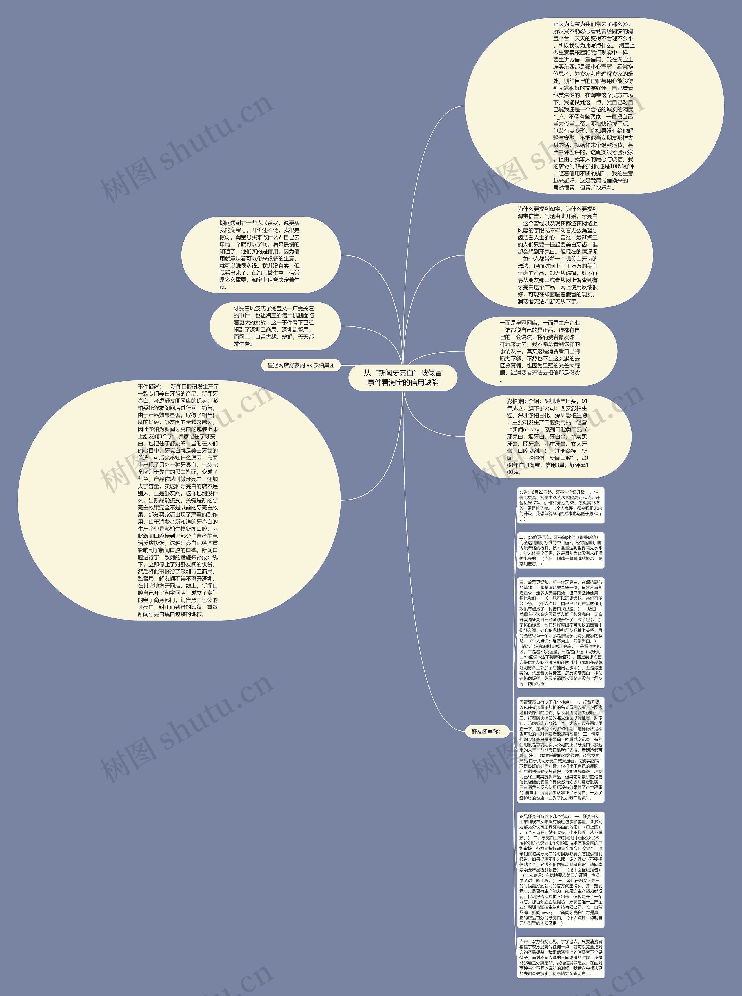 从“新闻牙亮白”被假冒事件看淘宝的信用缺陷思维导图