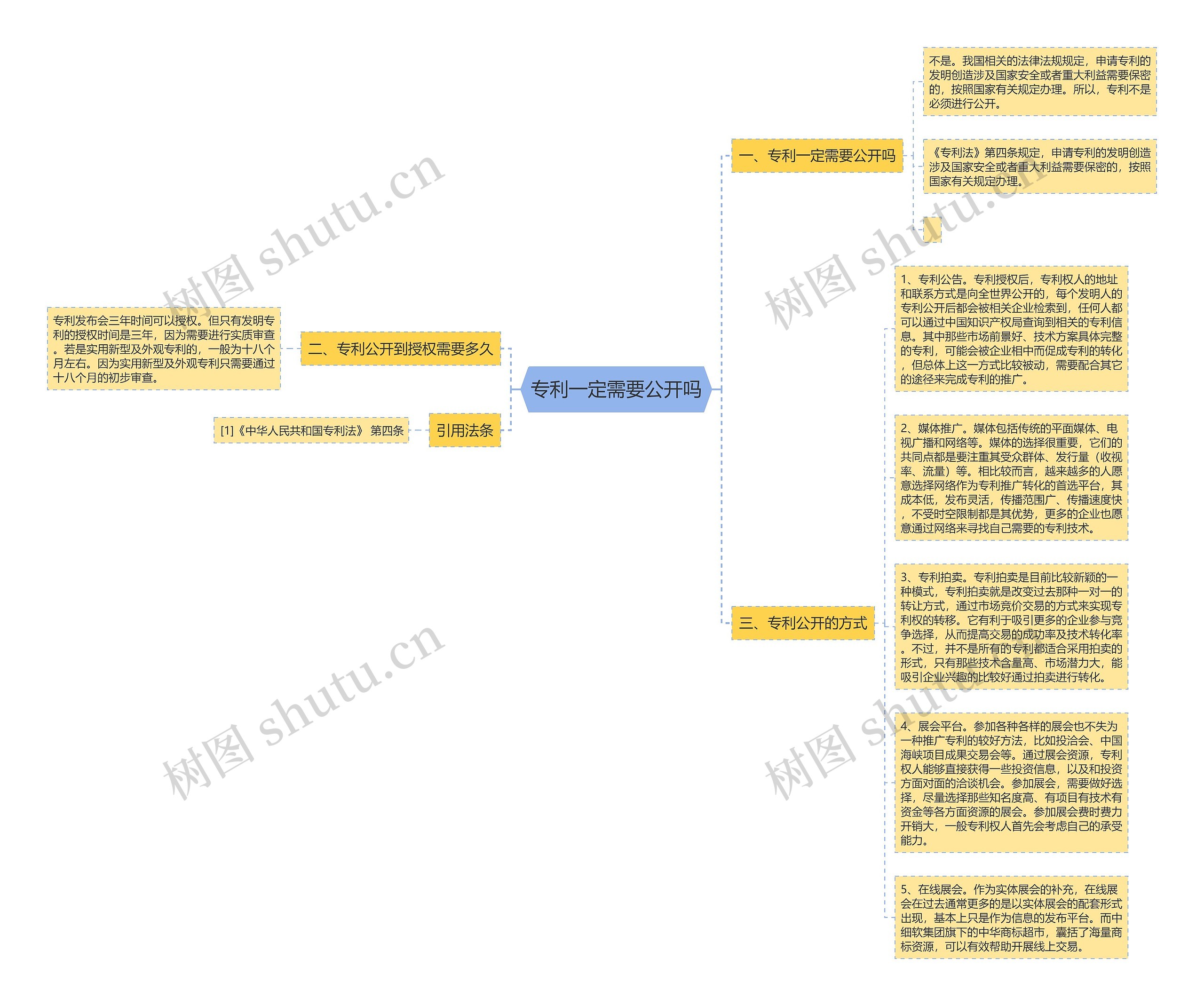 专利一定需要公开吗思维导图