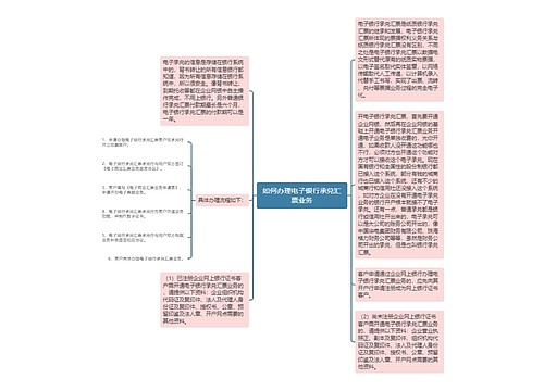 如何办理电子银行承兑汇票业务