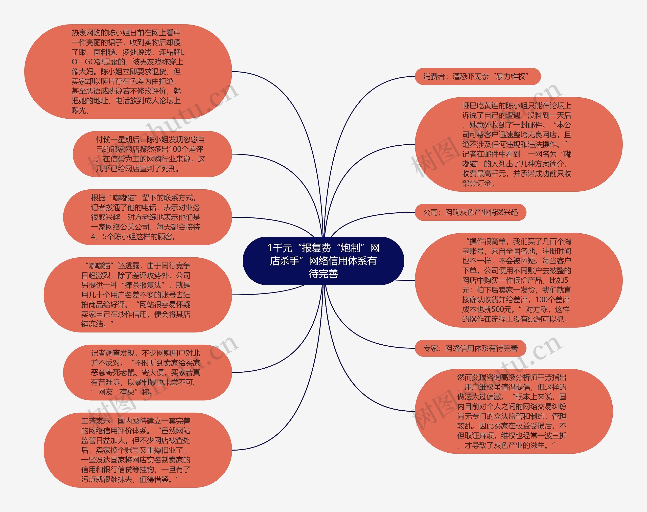 1千元“报复费“炮制”网店杀手”网络信用体系有待完善思维导图