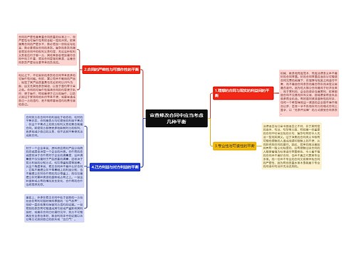 审查修改合同中应当考虑几种平衡