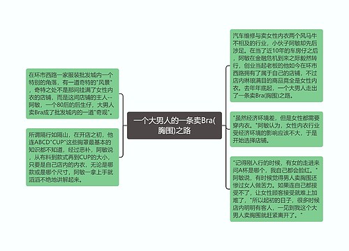 一个大男人的一条卖Bra(胸围)之路