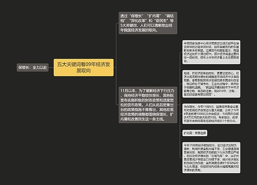 五大关键词看09年经济发展取向