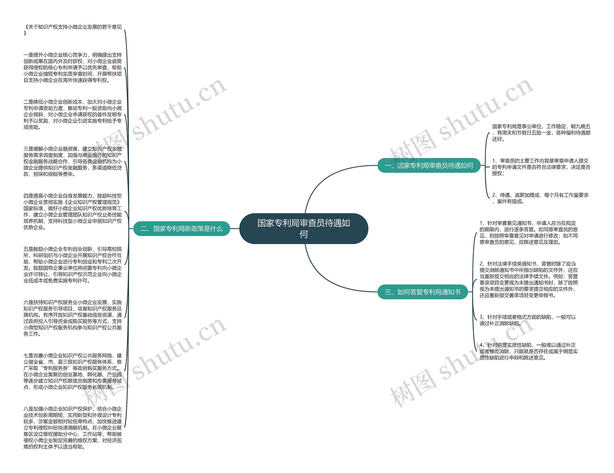 国家专利局审查员待遇如何思维导图