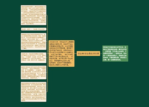 创业者:创业是生活态度