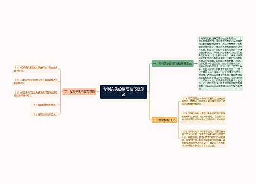 专利实例的撰写技巧是怎么