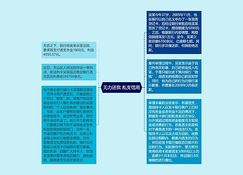 无力还款 乱支信用