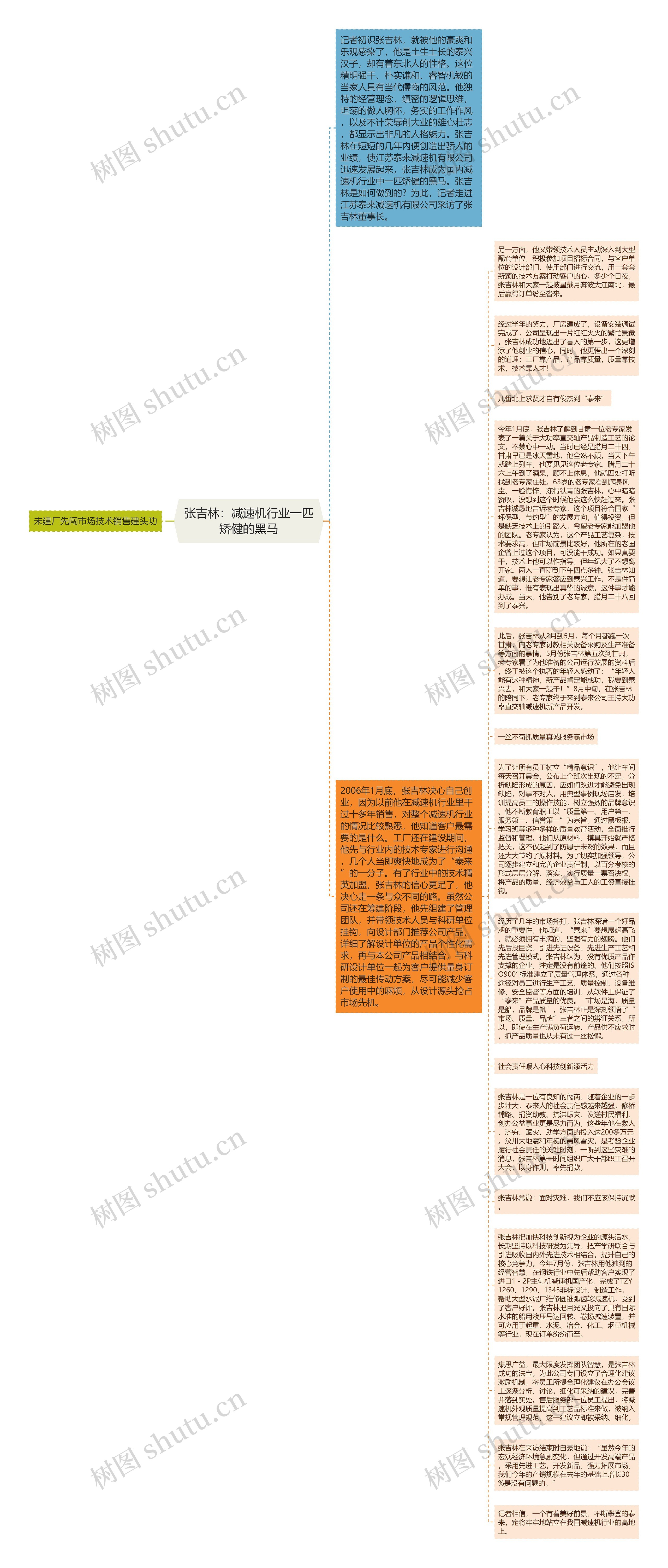 张吉林：减速机行业一匹矫健的黑马思维导图