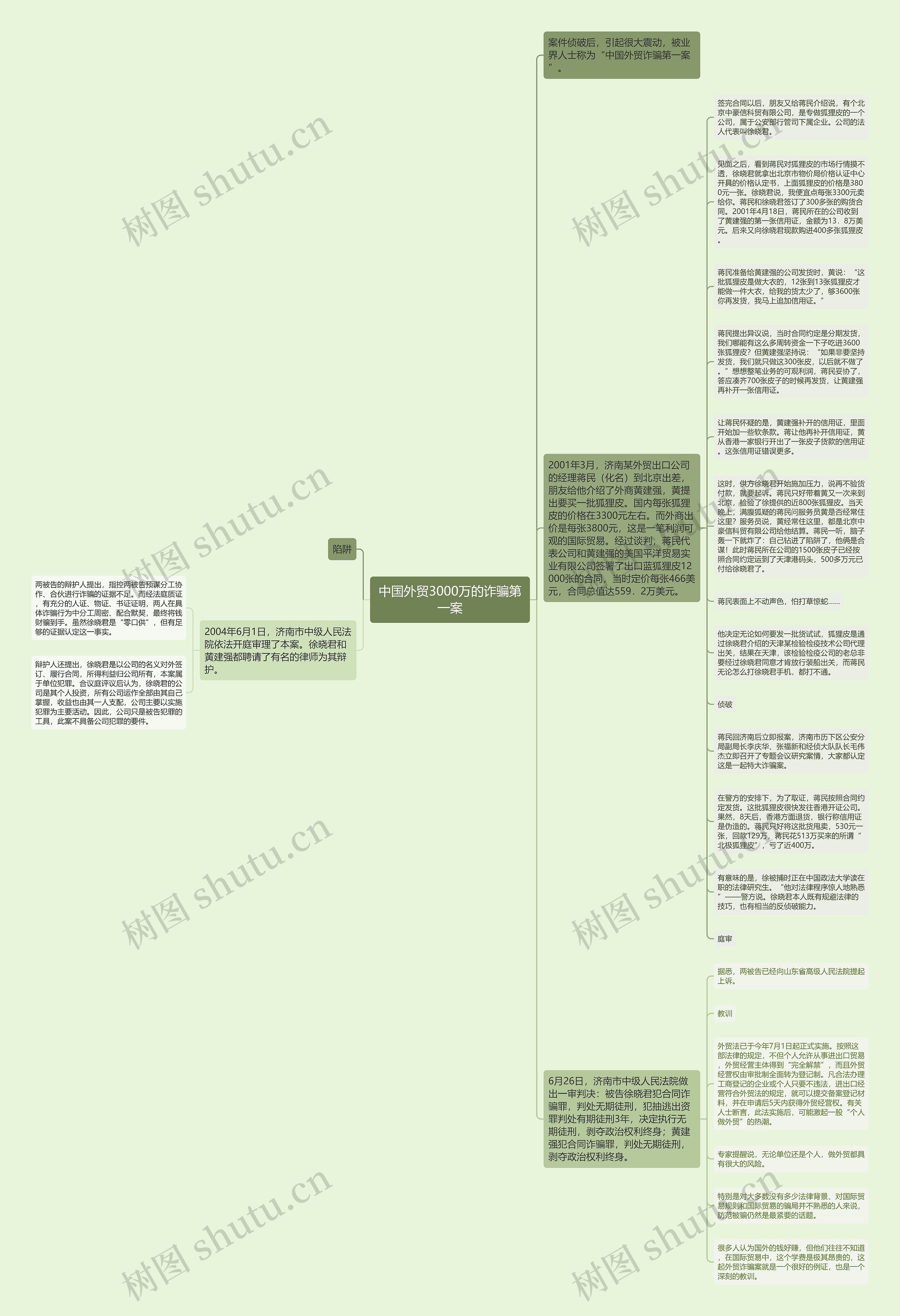 中国外贸3000万的诈骗第一案思维导图